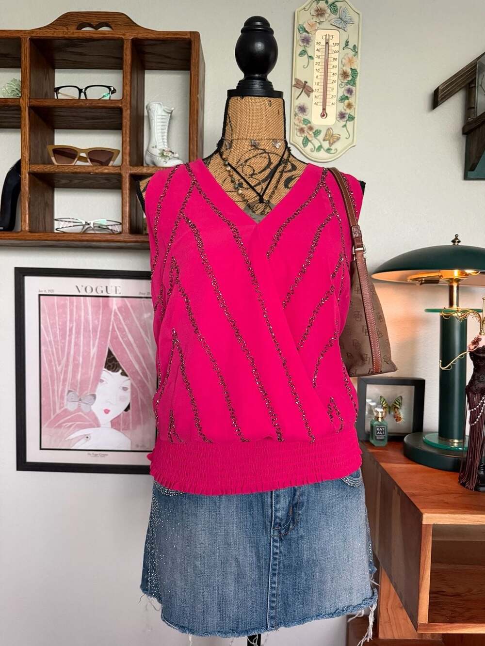 Beaded indie sleaze cami tank top